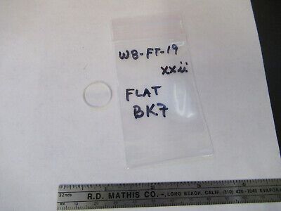 OPTICAL GLASS FLAT BK7 LENS OPTICS AS PICTURED #W8-FT-19