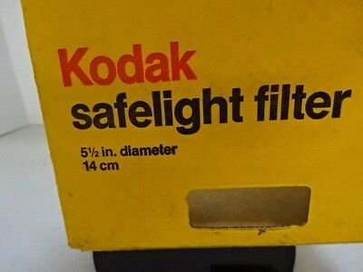 LARGE OPTICAL KODAK SAFELIGHT FILTER OPTICS AS IS AL-42