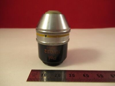 ZEISS GERMANY OBJECTIVE 10X 160/ POLAR POLARIZER MICROSCOPE PART OPTICS &46-A-13