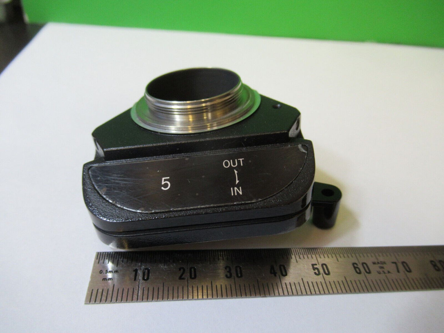 OLYMPUS JAPAN NOMARSKI DIC PRISM 5 LENS MICROSCOPE PART AS PICTURED &22-A-02