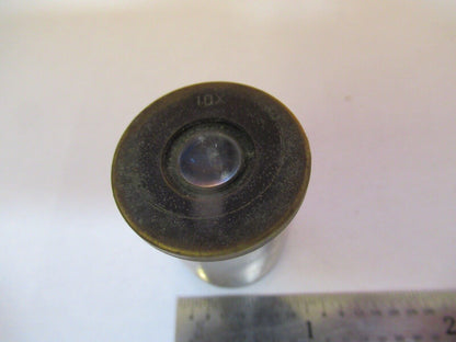 ANTIQUE ERNST LEITZ EYEPIECE 10X OPTICS MICROSCOPE PART AS PICTURED &8M-A-83B