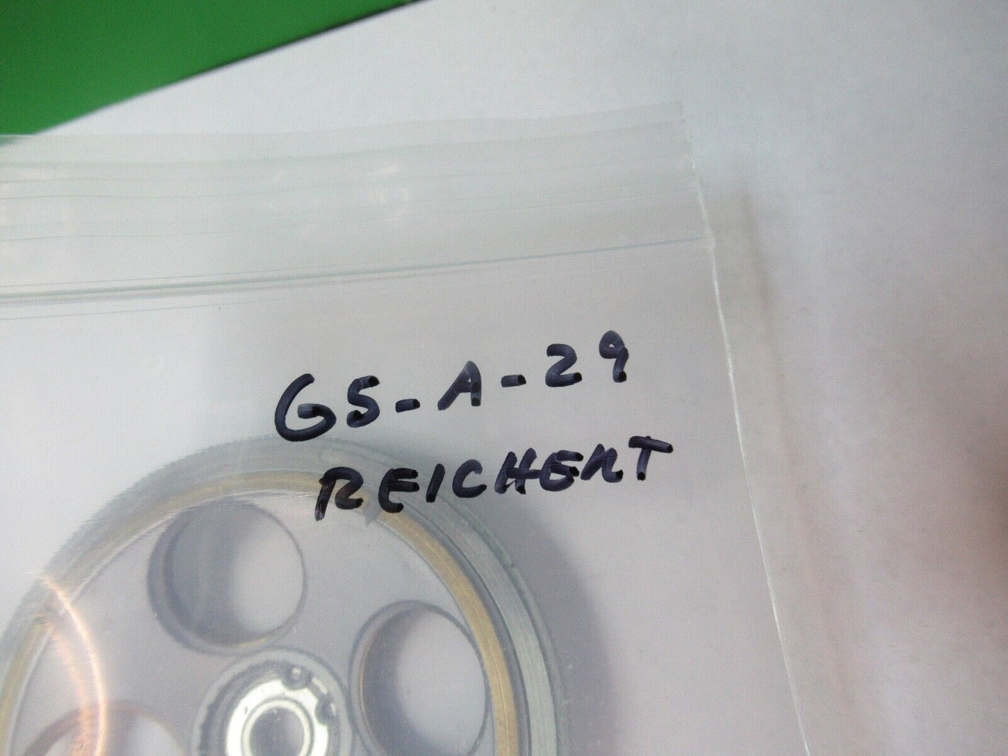 REICHERT AUSTRIA BRASS NOSEPIECE FRONT MICROSCOPE PART AS PICTURED G5-A-29