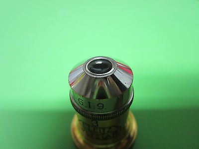 MICROSCOPE OPTICS VINTAGE E. LEITZ WETZLAR GERMANY 10X #3 OBJECTIVE BIN#4T