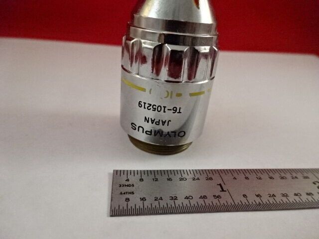 MICROSCOPE PART OBJECTIVE OLYMPUS JAPAN MSPLAN 10X OPTICS AS IS #F2-A-17