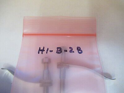 PAIR of CLIPS STAGE MICROSCOPE PART AS PICTURED &H1-B-28