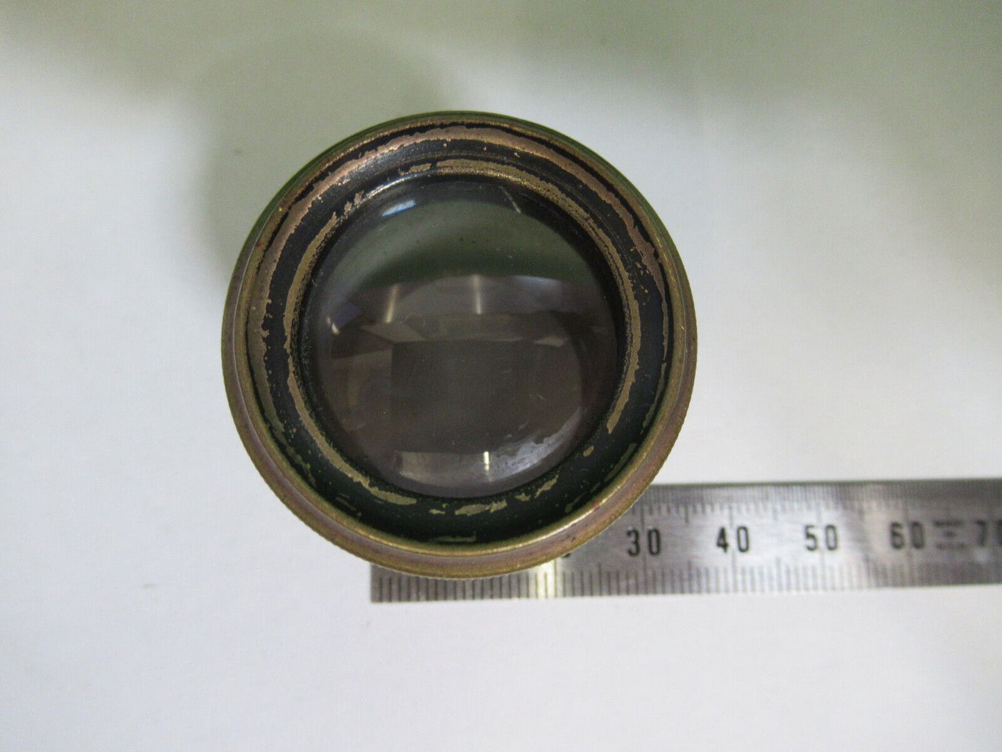 ANTIQUE BRASS UK OCULAR ? CONDENSER ? LENS MICROSCOPE PART as pictured P2-B-60