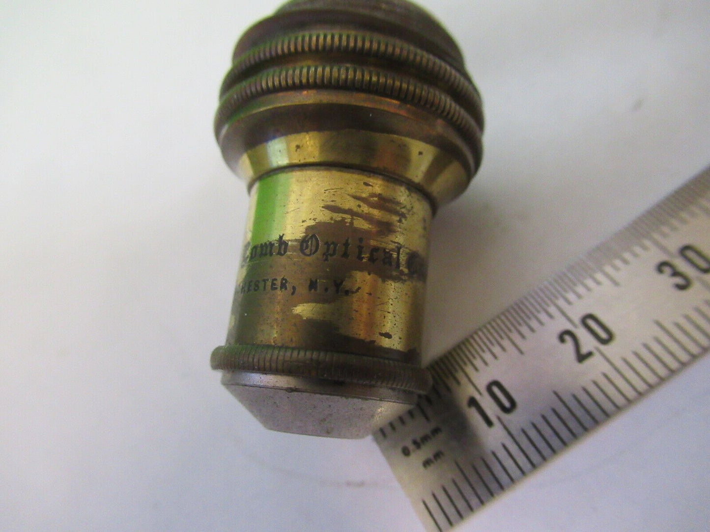 ANTIQUE BRASS BAUSCH LOMB OBJECTIVE 16mm MICROSCOPE PART AS PICTURED G5-A-54