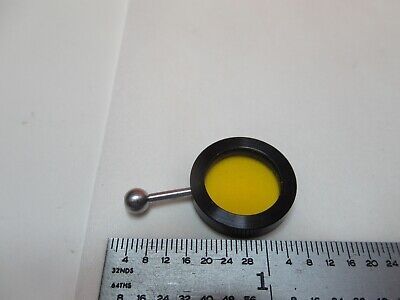 UNITRON YELLOW FILTER OPTICS MICROSCOPE PART AS PICTURED &FT-5-110