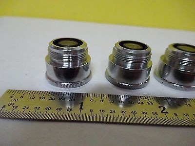 MICROSCOPE PART VINTAGE OBJECTIVE SCREW ON SECTIONS OPTICS AS IS BIN#X3-40