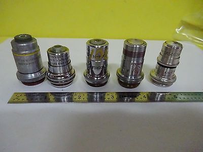 LOT MICROSCOPE PART OBJECTIVE ASSORTED OPTICS BIN#X5-16