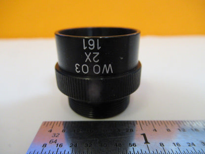 M-M 2X OBJECTIVE MICROSCOPE PART OPTICS AS PICTURED &A7-A-72