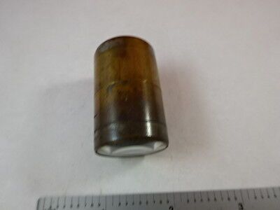 ANTIQUE BRASS MOUNTED LENS  MICROSCOPE PART OPTICS  #L9-B-32