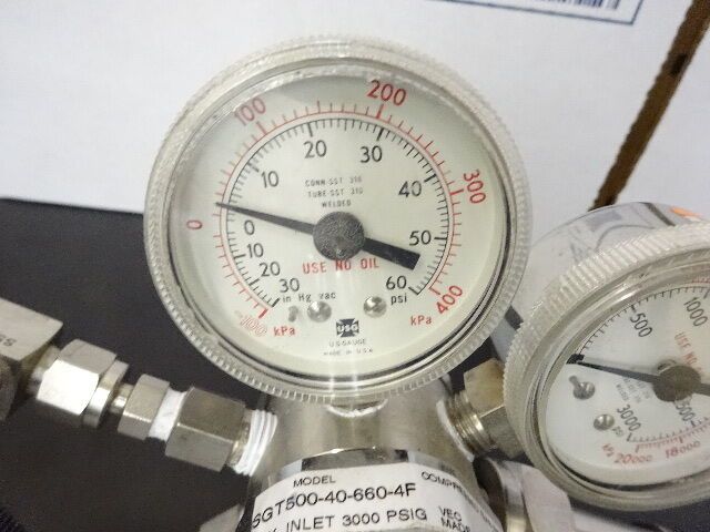 AIR LIQUIDE MANOMETER REGULATOR VALVE GAS PROCESS CONTROL AS IS #78-04