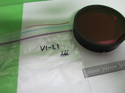 OPTICAL LARGE RED FILTER MIL SPEC LASER OPTICS AS IS BIN#V1-21