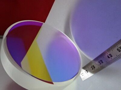 OPTICAL FLAT FUSED SILICA 3" DIA DICHROIC SPIEGEL 1/10 WELLENLASEROPTIK &amp;6-A-26