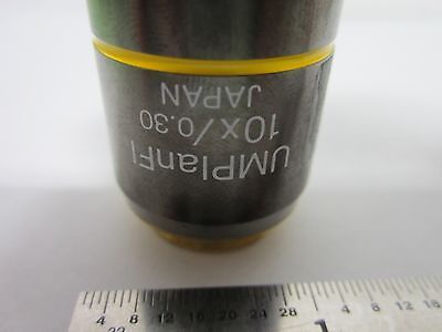 OPTICAL MICROSCOPE OBJECTIVE OLYMPUS JAPAN UMPLANFI 10X  OPTICS AS IS BIN#M3-98