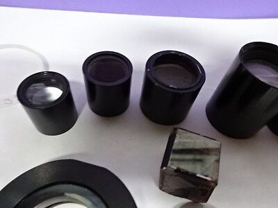 LOT OPTICS LENSES FILTERS COATED LENS OPTICAL SET OPTICS AS PICTURED &AB-42