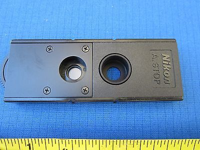 MICROSCOPE PART FILTER SLIDE ROTABLE A. STOP NIKON JAPAN AS IS BIN#F9-03