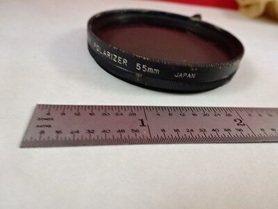 OPTICAL MOUNTED POLARIZER GLASS CANON 55 mm OPTICS AS IS BIN#P1-C-20