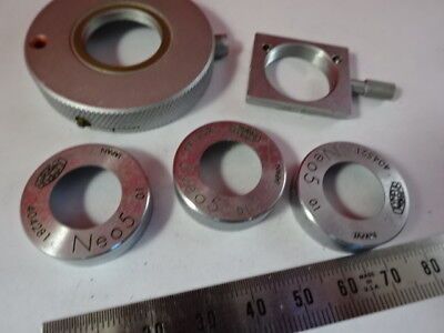 FOR PARTS LOT HOLDERS ASSORTED MICROSCOPE PART OPTICS AS IS &51-A-45