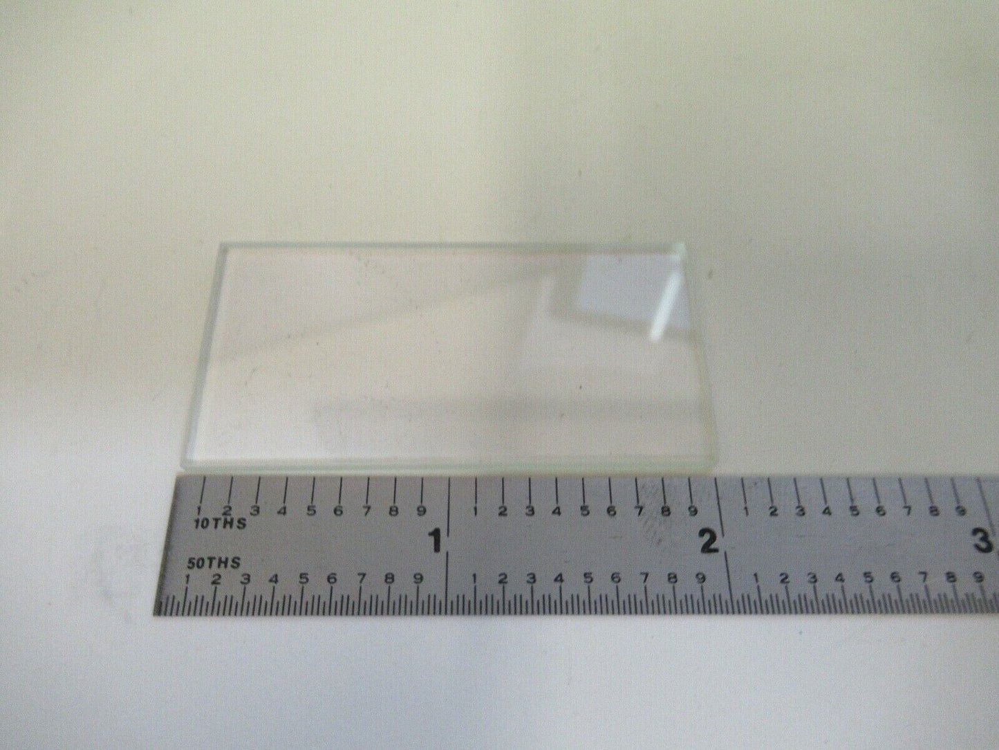 OPTICAL GLASS PLATE 2" x 1" THICK 2mm LASER OPTICS AS PICTURED &79-A-32