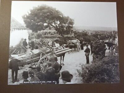 COLLECTABLE SEPIA HAND PRINTED PHOTO EVICTION SCENE W. LAWRENCE cir.1900 #G8-TOP