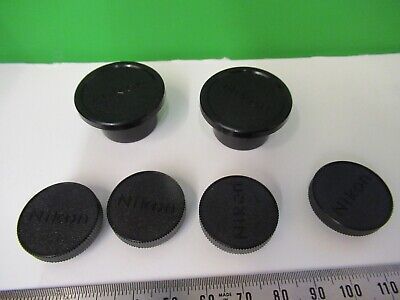 LOT PLUGS PLASTIC NIKON CAPS OBJECTIVE MICROSCOPE PART AS PICTURED &15-A-09