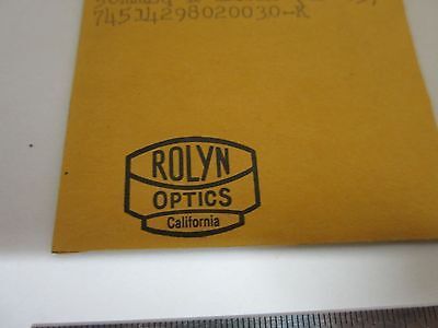 OPTICAL BEAM SPLITTER ROLYN LASER OPTICS AS IS BIN#G4i