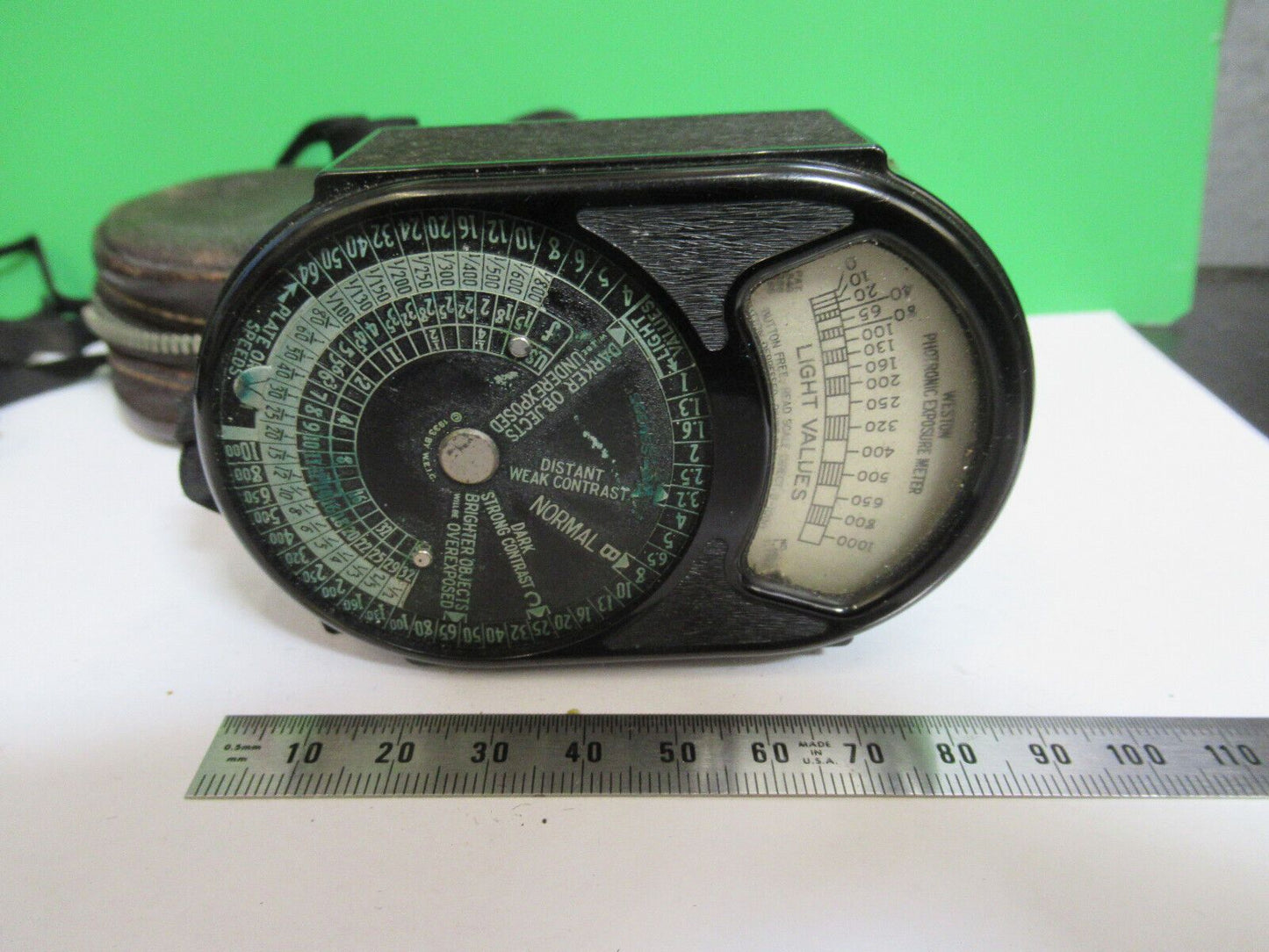 FOR PARTS PHOTOGRAPHY LIGHT METER WESTON ANTIQUE  OPTICS AS PICTURED W9-B-42