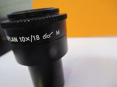 LEITZ GERMANY EYEPIECE 10X /18 MICROSCOPE PART OPTICS AS PICTURED &85-B-38