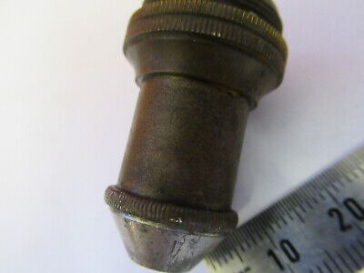 ANTIQUE BRASS REICHERT "8" OBJECTIVE LENS MICROSCOPE PART AS PICTURED &8Z-A-45