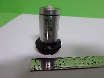 MICROSCOPE PART OBJECTIVE OLYMPUS JAPAN HI 100X OPTICS AS IS BIN#H7-A-11