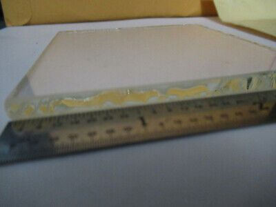 OPTICAL GLASS PLATE 3" x 3" x  3/16" OPTICS GLASS AS PICTURED #F4-A-70