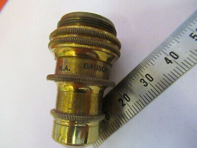 ANTIQUE BRASS BAUSCH LOMB OBJECTIVE 1.9mm MICROSCOPE PART AS PICTURED #F6-B-91