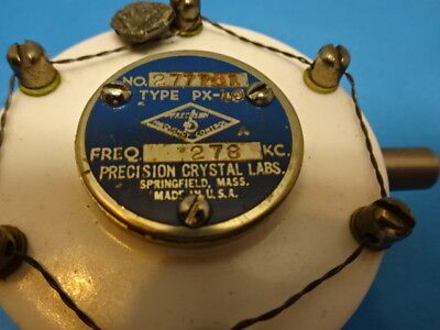 ANTIQUE QUARTZ CRYSTAL RADIO CERAMIC PRECISION FREQUENCY CONTROL AS IS #90-53