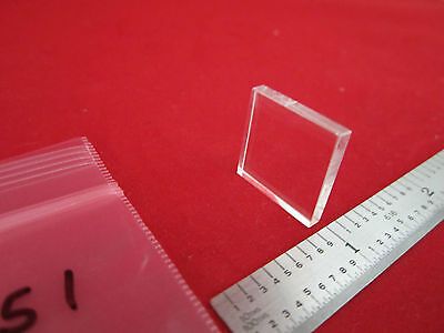 OPTICAL SQUARE LENS OR WINDOW VERY CLEAN LASER OPTICS #4-151 BIN#4