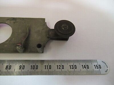 ANTIQUE BAUSCH LOMB RARE STAGE ASSEMBLY CLIPS MICROSCOPE PART AS PIC #sB7-A-01