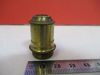 ANTIQUE BRASS LENS OPTICS OBJECTIVE MICROSCOPE PART LONDON AS PICTURED &87-FT-46