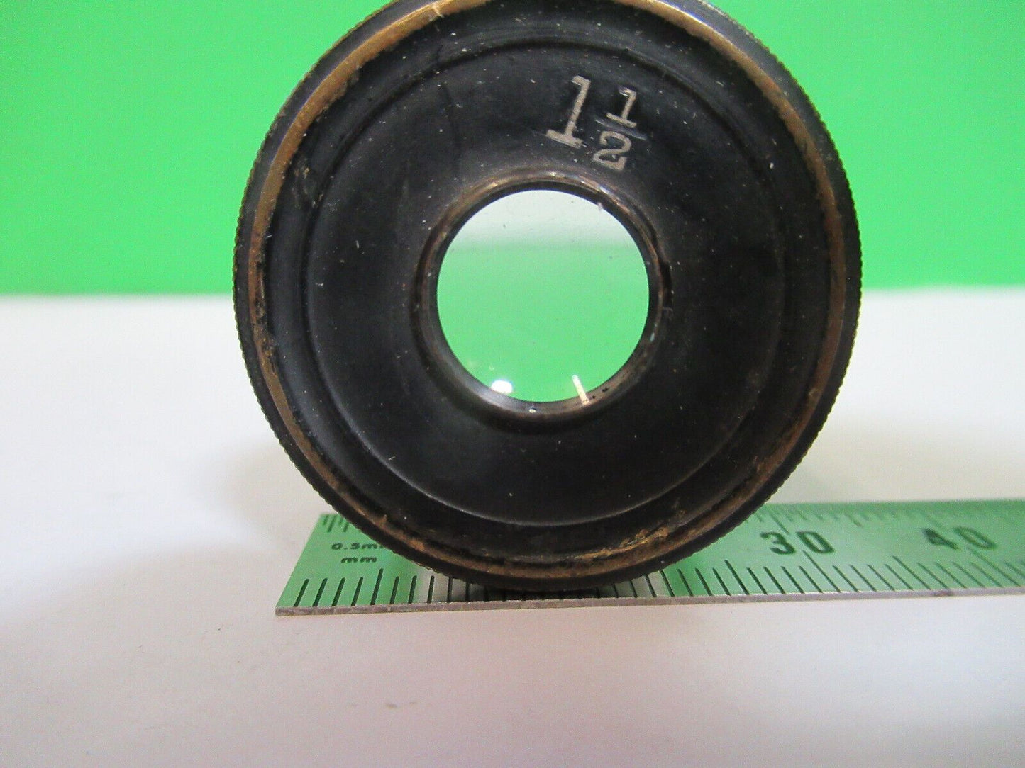 ANTIQUE BAUSCH LOMB "1 1/2" EYEPIECE OPTICS MICROSCOPE PART AS PICTURED P2-B-54