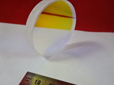 FUSED SILICA OPTICAL FLAT DICHROIC COATED FILTER OPTICS AS PICTURED #5-A-64