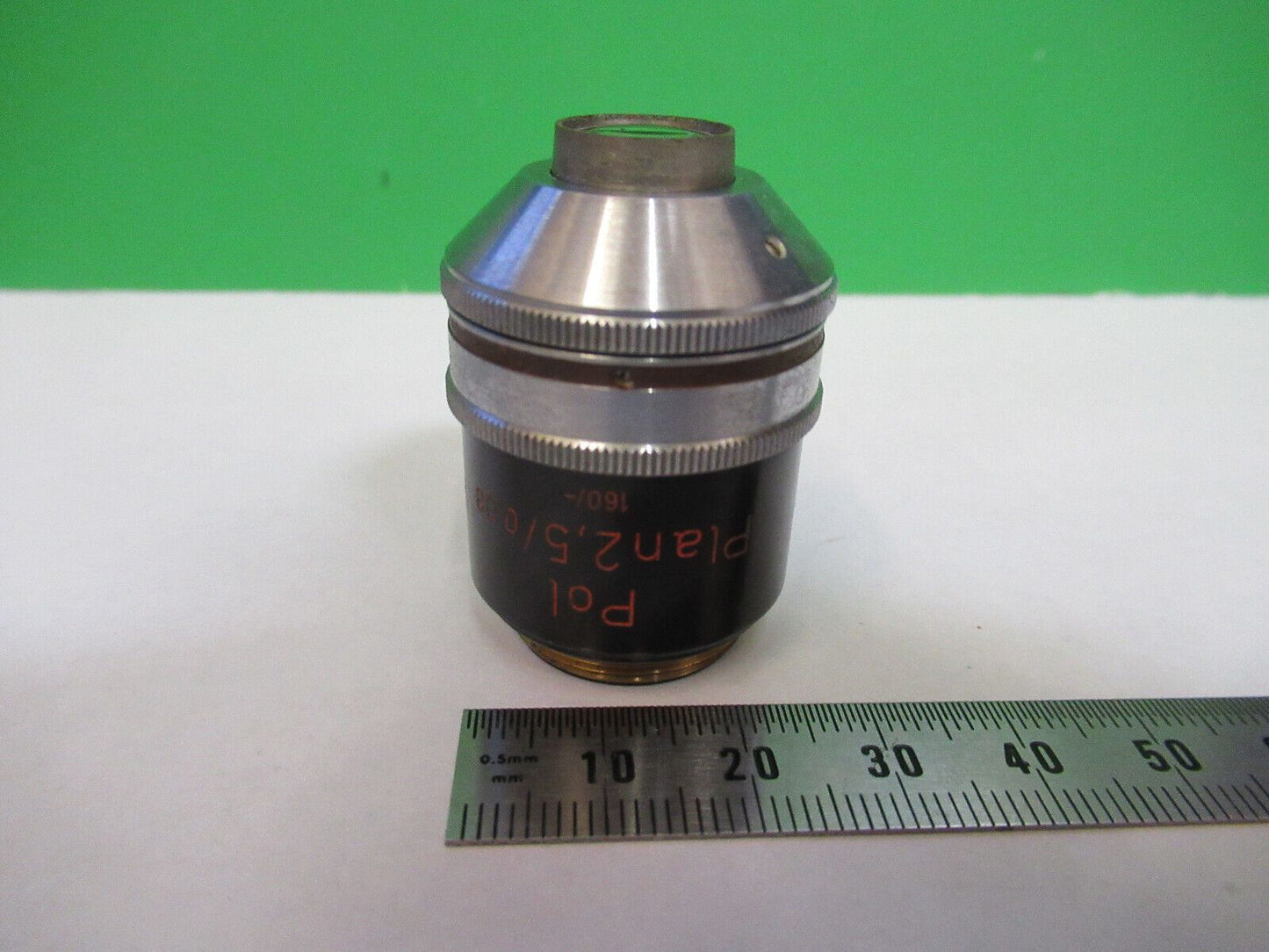 ZEISS OBJECTIVE POL 2.5X /160 POLARIZATION MICROSCOPE PART AS PICTURED F4-B-01