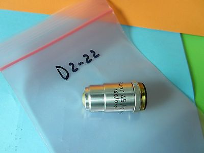 OPTICAL MICROSCOPE PART OBJECTIVE REICHERT AUSTRIA FLUOTAR 45X OPTICS BIN#D2-22