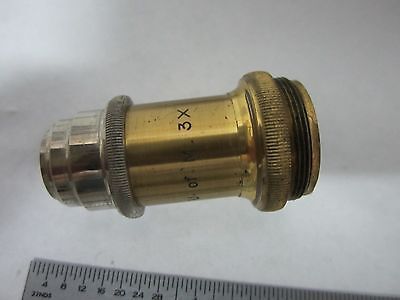 ANTIQUE MICROSCOPE PART BRASS OBJECTIVE 7 LEITZ GERMANY OPTICS #K1-97ii