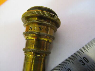 ANTIQUE BRASS SEIBERT "V" LENS OBJECTIVE MICROSCOPE PART AS PICTURED P9-A-54