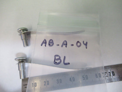 BAUSCH LOMB PAIR CLIPS STAGE MICROSCOPE PART AS PICTURED &ab-a-04