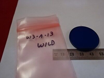 WILD SWISS M20 GLASS BLUE FILTER LENS MICROSCOPE PART OPTICS AS IS &W3-A-13