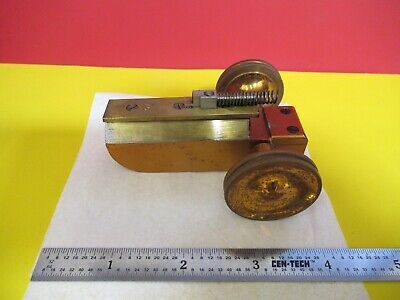 ANTIQUE BRASS SPENCER BUFFALO STAGE MICROMETER MICROSCOPE PART AS PIC &FT-6-150