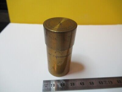 EMPTY ANTIQUE BRASS OBJECTIVE CAN BAUSCH LOMB 1/4 MICROSCOPE AS PICTURED 14-C10