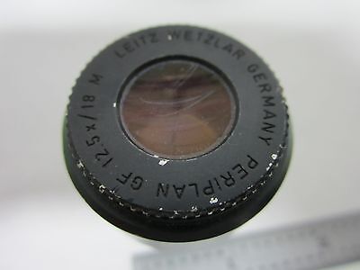 FOR PARTS MICROSCOPE PART LEITZ WETZLAR EYEPIECE 12.5X OPTICS AS IS BIN#P6-11