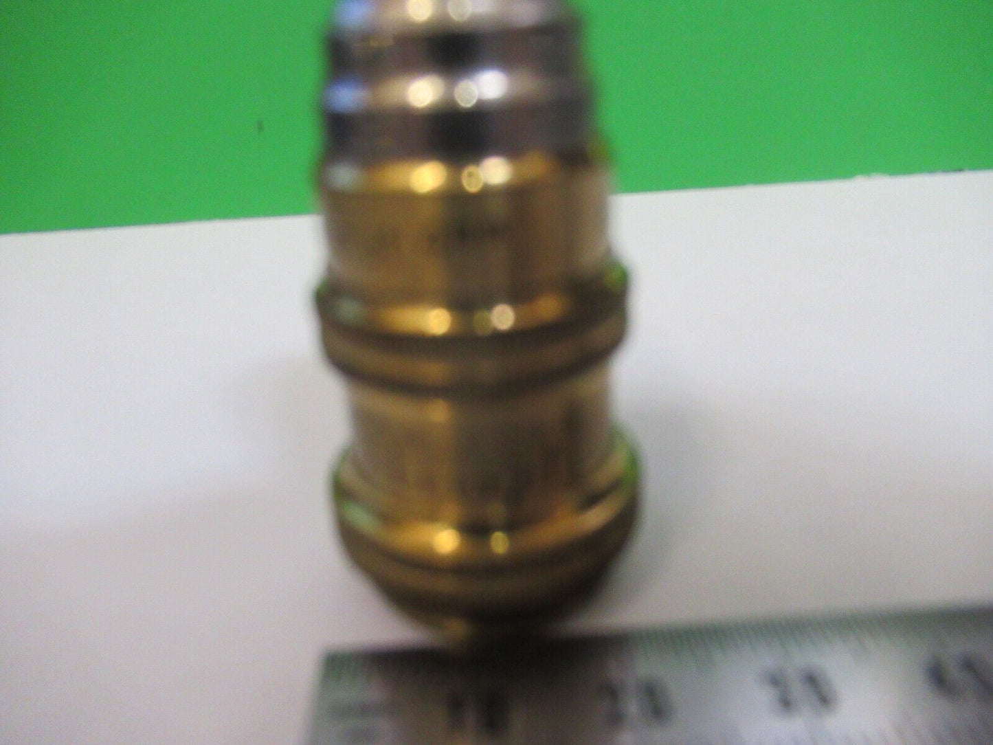 ANTIQUE BRASS ERNST LEITZ POL APO OBJECTIVE MICROSCOPE PART AS PICTURED #R6-A-71